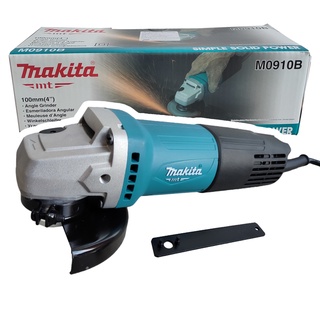 MAKITA เครื่องเจียร์ หินเจียร์ไฟฟ้า ขนาด 4" M0910B ลูกหมู (ทดแทน MT90) 540วัตต์, สวิชต์ท้าย