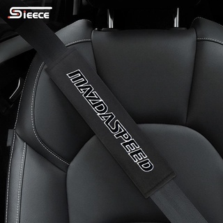 Sieece สำหรับ MAZDASPEED ที่หุ้มเข็มขัดนิรภัย ปลอกหุ้มเข็มขัดนิรภัย ฝ้าย ปลอกเข็มขัดนิรภัย ปลอกหุ้มสายเข็มขัดนิรภัย หุ้มเข็มขัดนิรภัย ที่หุ้มเข็มขัดนิรภัยรถยนต์ ของแต่งรถยนต์ สำหรับ Mazda 6 5 2 3 CX3 CX9 CX7 CX5 6 Wagon Axela 323 CX30 BT50 CX8 MX5 RX8 RX7