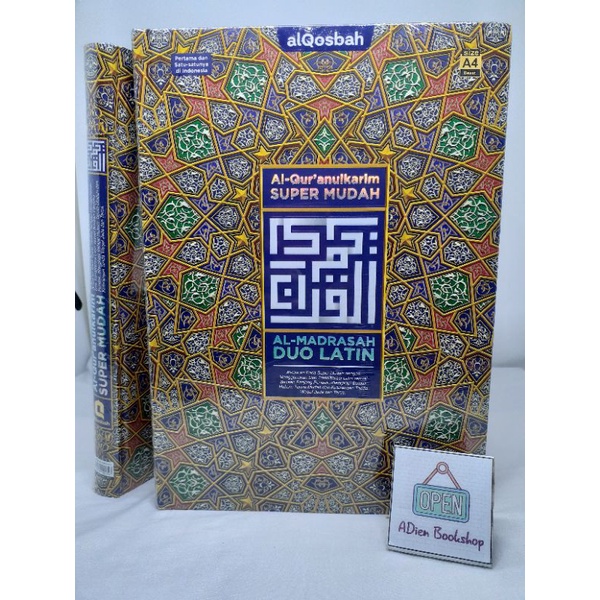 SUPER EASY QURAN ALMADRASAH DUO LATIN TAJWID WAQAF JEDA และ CONTINUOUS A4 AL QOSBAH