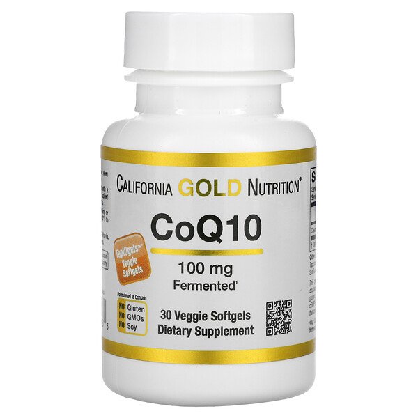 California Gold Nutrition,CoQ10, 100,200 mg,30,120,360 Veggie Softgels โคคิวเท็น ต้านอนุมูลอิสระ ชะลอริ้วรอย