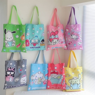 กระเป๋า Sanrio Character ECO-Bag กระเป๋าช้อปปิ้ง ถุงช้อปปิ้ง แบบมีกระเป๋าแยกพับเก็บได้ ขนาด 39×39 cm. ( 1 ใบ )