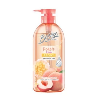 Benice Love Me Peach บีไนซ์ สบู่เหลว สครับ Super Collagen C+ สบู่อาบนํ้าพีช 450ml หัวปั้ม เจลอาบนํ้า