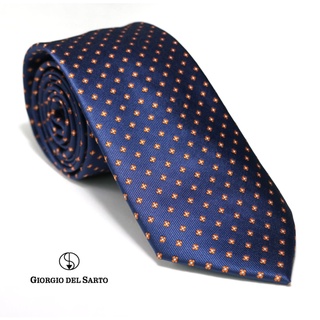 Giorgio Del Sarto Necktie Blue with Fabric Texture เนคไทสีน้ำเงินลายพื้นมีเท็กเจอร์