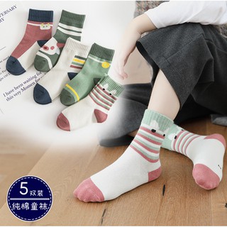 ถุงเท้าเด็กแฟชั่นสไตล์เกาหลี 🧦 สำหรับเด็ก 1-5 ขวบ 👧🏻👦🏻 โทนสีคริสมาสต์