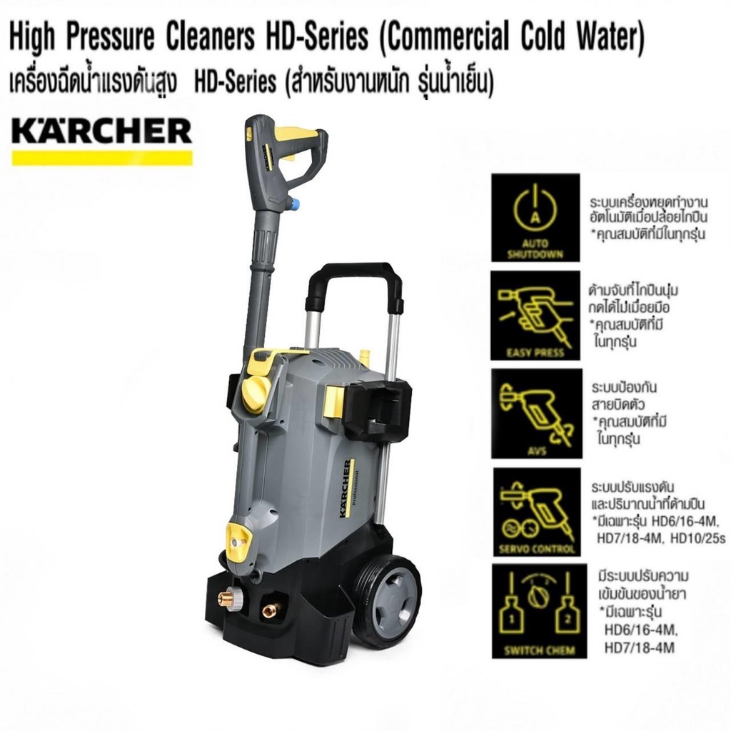 KARCHER เครื่องฉีดน้ำแรงดันสูง 175 บาร์ รุ่น HD5/12CEF  เครื่องฉีดน้ำ เครื่องฉีดน้ำแรงดัน