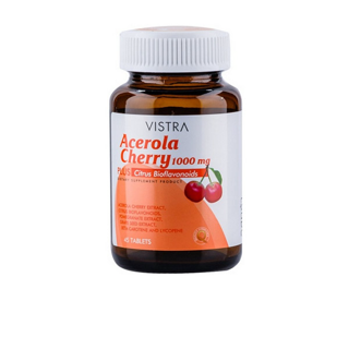 โปรโมชั่น : VISTRA ACEROLA CHERRY 1000 MG. 45S ขวดเล็ก