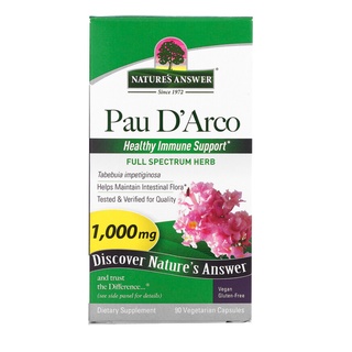 Natures Answer Pau D’Arco 1000 mg 90 Vegetarian Capsules