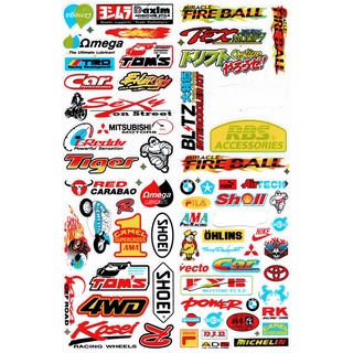 สติกเกอร์แต่งรถ ติดรถยนต์ รถมอเตอร์ไซค์ หมวกกันน็อค โลโก้ สปอนเซอร์ Racing sticker Sponsor ขนาด 27 x 18 cm ST182