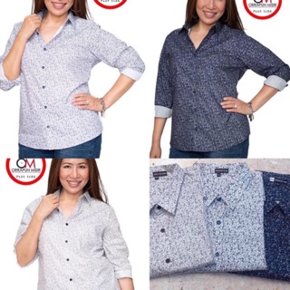 เสื้อผ้าคนอ้วน เสื้อเชิ้ตแขนยาว(เต็มแขน) ผ้า Cotton100%