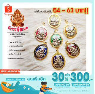 จี้พระพิฆเนศ องค์พิฆเนศ 🔻หลวงพ่อคล้อย 🔻 เลี่ยมกรอบขนาด 5*4 cm.🔷พร้อมส่ง✅