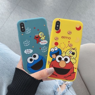 เคสโทรศัพท์มือถือ Oppo (F11 / A5s / F9 / A3s) ลายการ์ตูนเอลโม่ (Elmo) ลายคุกกี้มอนสเตอร์ (Cookie Monster) สินค้าพร้อมส่ง