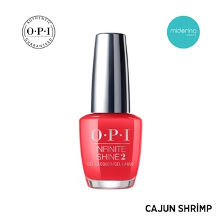 พร้อมส่ง OPI Infinite Shine เงาเพิ่มขึ้น ติดทน ไม่ต้องอบ ✨ สี  Cajun Shrimp  รหัส ISL L64