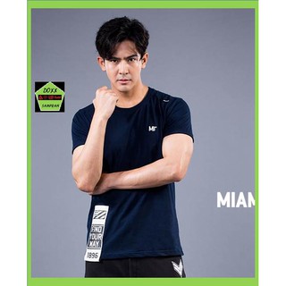 Miami bay เสื้อคอกลมชาย  รุ่น Tape สีกรม