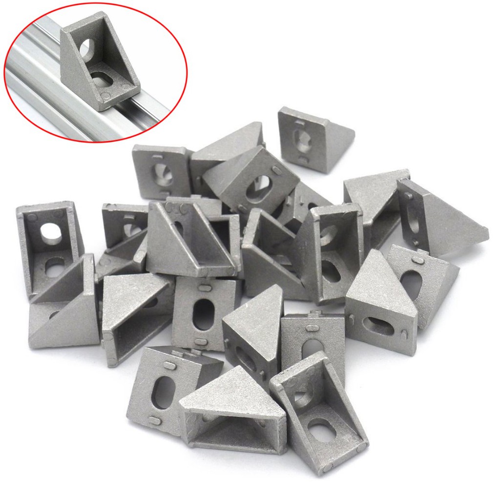 25pcs Solid Cast Aluminum 2020 Corner Bracket for 20mm Extrusion 20*20*17mm