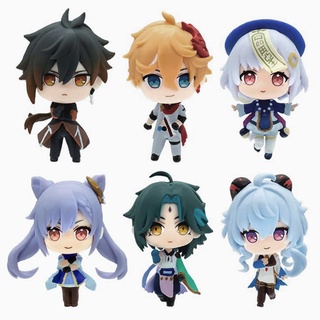 ฟิกเกอร์แคปซูล Genshin Impact Gashapon Gacha ขนาดเล็ก 8 ซม. 6 แบบ ต่อชุด