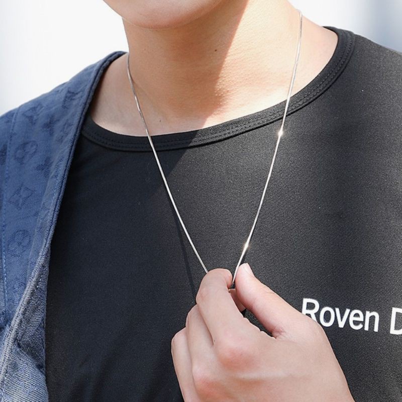 ใหม่ล่าสุดสไตล์เกาหลี ROUND ANTI RUST TITANIUM สร้อยคอสําหรับผู้ชายและผู้หญิง RCR