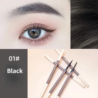 ดินสอเขียนคิ้วกันน้ําสีธรรมชาติติดทนนานสีสักคิ้วสองหัวปากกาคิ้ว
