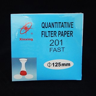 กระดาษกรอง No.201 ขนาดเส้นผ่านศูนย์กลาง 12.5 cm. (Filter Paper)