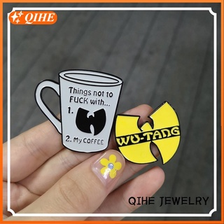 เข็มกลัด Wu Tang Clan Clan สไตล์ฮิปฮอปสําหรับคนรักกาแฟ