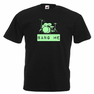 คอตต้อนคอกลมเสื้อยืดลําลอง แขนสั้น พิมพ์ลาย Drummer Bang Me Glow In The Dark เข้ากับทุกการแต่งกาย สําหรับผู้ชาย 157892S-