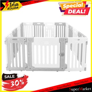 คอกกั้นสุนัขเพ็ทโฮม HOSTAIL ไซซ์ L สีเทา/ขาว บ้านสัตว์เลี้ยง PET PLAYPEN HOSTAIL SIZE L GREY/WHITE อุปกรณ์สำหรับสัตว์เลี