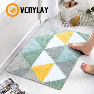 Overylay พรมเช็ดเท้า ขนนุ่ม ซึมซับได้ดี มาพร้อมแผ่นกันลื่นคุณภาพสูง ❀สินค้าพร้อมส่ง❀