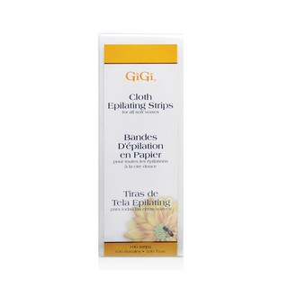 ของแท้! GiGi แถบผ้าสังเคราะห์ขนาดเล็ก 1.7" x 4.5" สำหรับการแว็กซ์ (Cloth Epilating Strips Small) จำนวน 100 ชิ้น