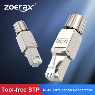 Zoerax ปลั๊กเชื่อมต่ออีเธอร์เน็ต RJ45 Cat8 Cat7 Cat6A 2 ชิ้น