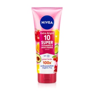 🔥โปรค่าส่ง25บาท🔥NIVEA Extra Bright 10 Super VitaminS &amp; Skin Foods Body Serum 320ml เซรั่ม นีเวีย ซุปเปอร์ สิบ สกินฟู้ด