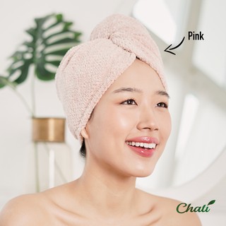 CHATI HAIR TURNBAN ผ้าเช็ดผมแห้งไว  (แบบชั้นเดียว เหมาะสำหรับผมสั้น หรือผมบาง)