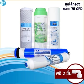 Unipure ชุดไส้กรองน้ำ ระบบRO 50-150 GPD ไส้กรองน้ำRO Membrane ยูนิเพียว ครบชุด5ไส้ เครื่องกรองน้ำRO