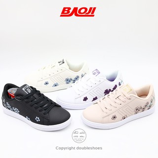 BAOJI [BJW685] ของแท้ 100% รองเท้าผ้าใบผู้หญิง ทรงคลาสสิค [สีดำ ขาว แอปริคอท ชมพู]ไซส์ 37-41