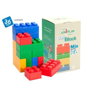 UNiPLAY ตัวต่อแบบนิ่ม Mix 36 ชิ้น