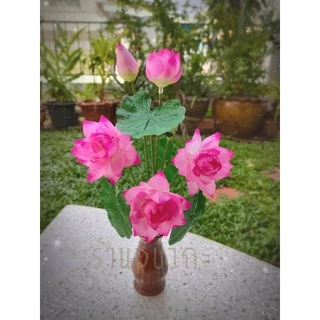 ดอกบัวจิ๋ว ดอกบัวปลอม สูง 26 ซม. (เฉพาะต้น) พร้อมส่ง