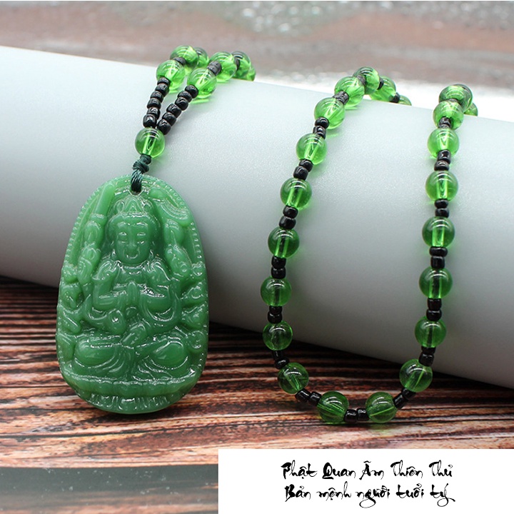 สร้อยคอและสร้อยคอหน้าพระอายุ 12 ปี - Avalokiteshvara Thien Thu ขนาด 4,7cm x 3cm MS19012022