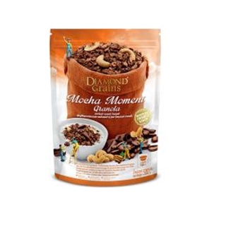 Diamond Grains Mocha Moment 500g.ซีเรียลกาโนล่ารสมอคค่า ธัญพืชอบกรอบ ข้าวโอ๊ต ซีเรียลบาร์ อาหารเช้า