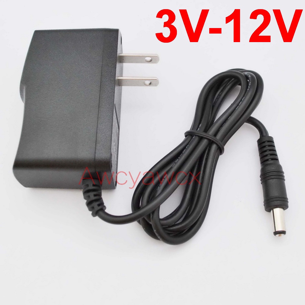 อะแดปเตอร์พาวเวอร์ซัพพลาย AC adapter DC 3V 4.5V 5V 6V 7.5V 8V 9V 10V 12V 0.5A 500mA 1A 2A 1000mA pow