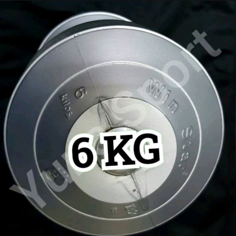 6 KG WINSTAR DumbELL DUMBELL BARBEL BARBLE DAMBEL HOME GYM