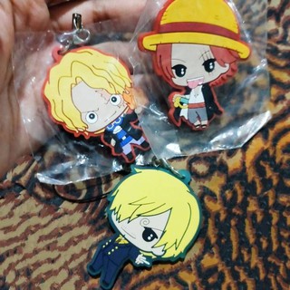 Onepiece ลิขสิทธิ์แท้ ซันจิ ซาโบ้ Key holder rubber การ์ตูน อนิเมะ ของแท้ จากญี่ปุ่น เรื่อง วันพีช One Piece พวงกุญแจ