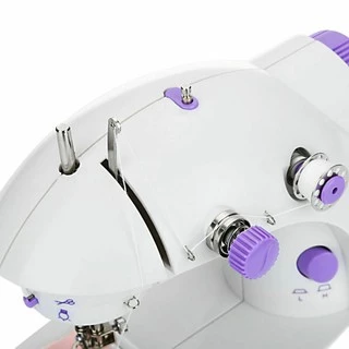 จักรเย็บผ้า ไฟฟ้า มินิ ขนาดพกพา Mini Sewing Machine จักรเย็บผ้าขนาดเล็ก พกพาสะดวก (สีม่วง)