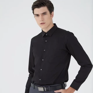 ARROW EASY CARE SHIRT -ดูแลรักษาง่าย สวมใส่สบาย- เสื้อเชิ้ตทำงานแขนยาวสีดำ ทรง SLIM FIT รหัส MACS758