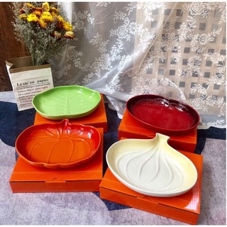 [France] Cool Color LeCreuset Pumpkin Tomato Onion Cabbage Vegetable Tomato Bread Plate