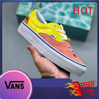 Van X SpongeBob Pi Big Star | Co branded Limited Edition "Cartoon Couple Low Top รองเท้าผ้าใบลําลอง เหมาะกับการเล่นกีฬา