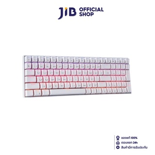 ROYAL KLUDGE WIRELESS KEYBOARD (คีย์บอร์ดไร้สาย) RK100 (WHITE) (RK BROWN SWITCH - RGB LED - EN/TH)