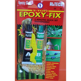 กาวอีพ๊อกซี่2ตัน 40กรัม สีใส แห้งเร็ว 2-Ton EPOXY-FIX Alteco