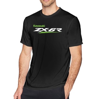 [S-5XL]Chonghaijia เสื้อยืดแขนสั้น ผ้าฝ้าย พิมพ์ลาย Kawasaki Ninja Zx 6r ขนาดใหญ่ Xs-6Xl สําหรับผู้ชาย