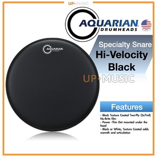 🥁หนังกลอง Hi-Velocity Black by Aquarian USA💯