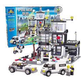 Mega Toys ของเล่นตัวต่อ kaizi 6725 police head diy 631 ชิ้น ตำรวจ อายุ6 + รถตำรวจ