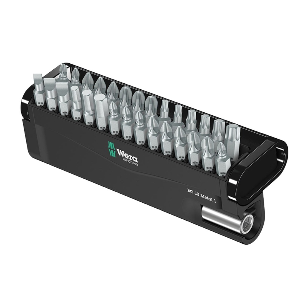 WERA Bit-Check 30 "Metal 1" Screwdriver Bit Set & Holder PH/PZ/TX/SL/HX