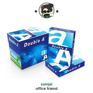 Double A กระดาษถ่ายเอกสาร a4 80gsm. 500 แผ่น (5 รีม) เนื้อกระดาษหนา ใช้ได้ 2 ด้าน ทั้งสี และขาว-ดำ